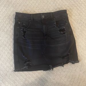 American Eagle Black Denim Skirt